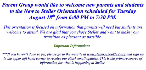 New to Steller Orientation Flash Announcement
