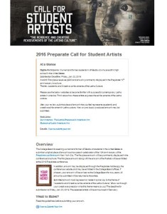 call for student artists