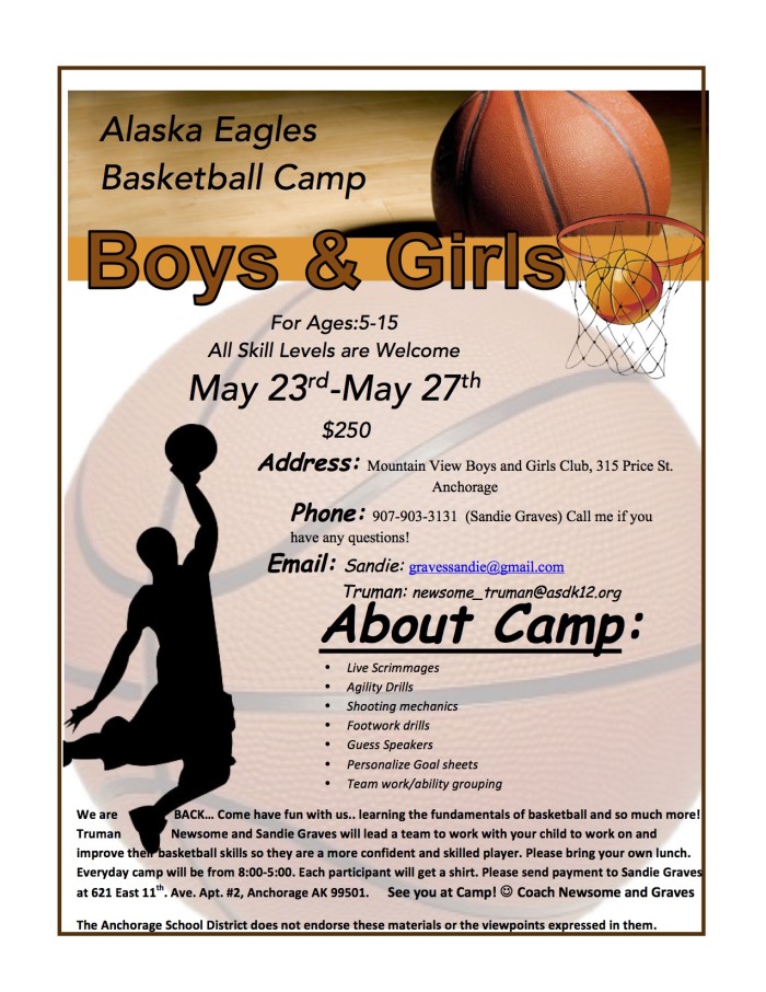 alaska eagles Basketball camp